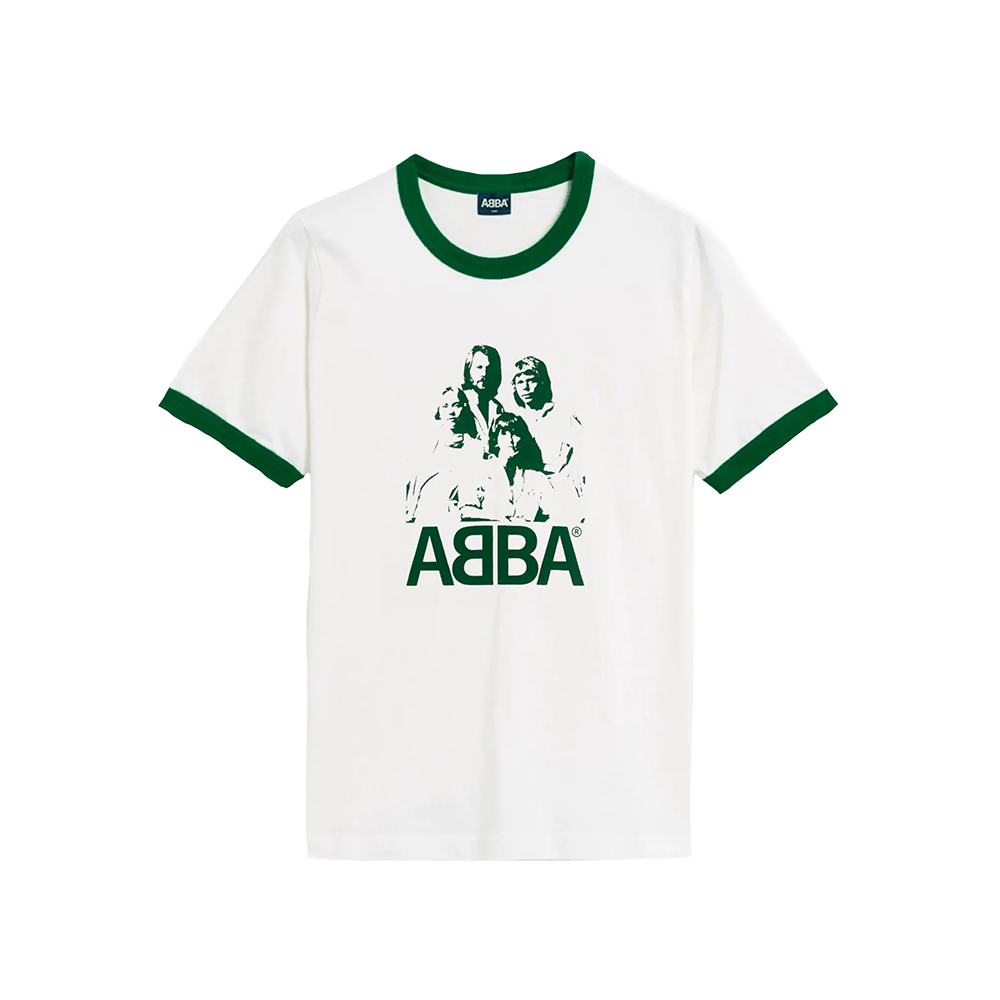 ABBA Ringer T-Shirt (Green/White)